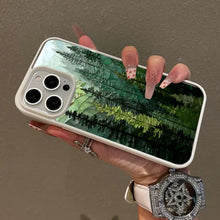 Stained Glass Forest Magnetic Protective Case for iPhone 17 16 E Pro Max 15 Plus 14 13 12 11 XS XR, Girly Design | Shockproof, Silicone, Stylish, Trendy, and Scratch Resistant HNSJK0038