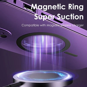 Magnetic Charging Aluminium Metal Bumper Matte Case Cover for iPhone
