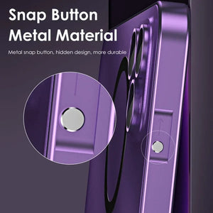 Magnetic Charging Aluminium Metal Bumper Matte Case Cover for iPhone