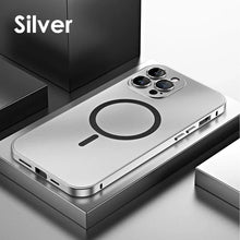 Magnetic Charging Aluminium Metal Bumper Matte Case Cover for iPhone
