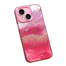 【BUY 4 ONLY PAY FOR 2】Pink Cute Case for iPhone with Unique Graphic Design, Hard Back + Soft Frame Protective Case - Rose Gold Pink Marble