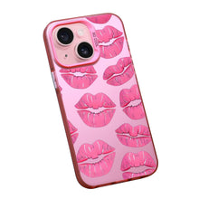 【BUY 4 ONLY PAY FOR 2】Pink Cute Case for iPhone with Unique Graphic Design, Hard Back + Soft Frame Protective Case - Lips