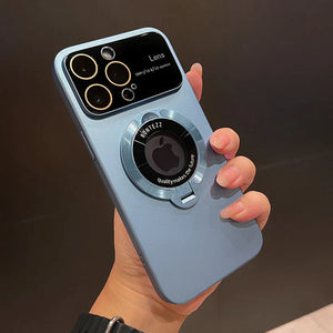For iphone 15promax MagSafe iPhone Case with Integrated Stand and Large Window Design