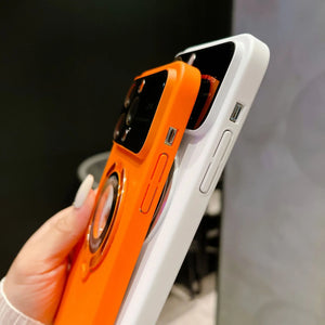 For iphone 15promax MagSafe iPhone Case with Integrated Stand and Large Window Design