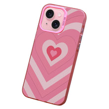 【BUY 4 ONLY PAY FOR 2】Pink Cute Case for iPhone with Unique Graphic Design, Hard Back + Soft Frame Protective Case - Hearts