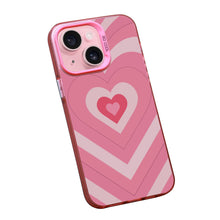 【BUY 4 ONLY PAY FOR 2】Pink Cute Case for iPhone with Unique Graphic Design, Hard Back + Soft Frame Protective Case - Hearts