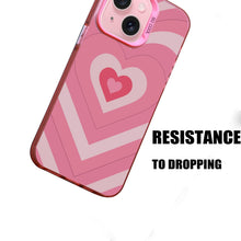 【BUY 4 ONLY PAY FOR 2】Pink Cute Case for iPhone with Unique Graphic Design, Hard Back + Soft Frame Protective Case - Hearts