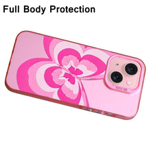 【BUY 4 ONLY PAY FOR 2】Pink Cute Case for iPhone with Unique Graphic Design, Hard Back + Soft Frame Protective Case - Butterfly