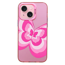 【BUY 4 ONLY PAY FOR 2】Pink Cute Case for iPhone with Unique Graphic Design, Hard Back + Soft Frame Protective Case - Butterfly