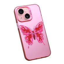 【BUY 4 ONLY PAY FOR 2】Pink Cute Case for iPhone with Unique Graphic Design, Hard Back + Soft Frame Protective Case - Butterfly