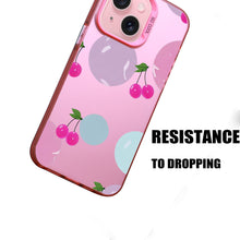 【BUY 4 ONLY PAY FOR 2】Pink Cute Case for iPhone with Unique Graphic Design, Hard Back + Soft Frame Protective Case - Pink Cheery