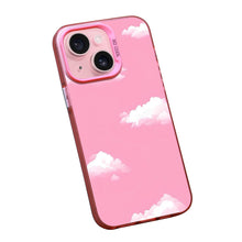 【BUY 4 ONLY PAY FOR 2】Pink Cute Case for iPhone with Unique Graphic Design, Hard Back + Soft Frame Protective Case - Clouds