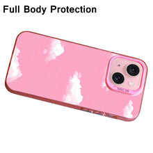 【BUY 4 ONLY PAY FOR 2】Pink Cute Case for iPhone with Unique Graphic Design, Hard Back + Soft Frame Protective Case - Clouds