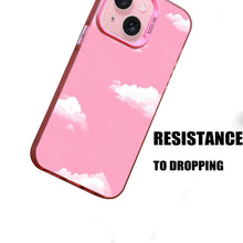 【BUY 4 ONLY PAY FOR 2】Pink Cute Case for iPhone with Unique Graphic Design, Hard Back + Soft Frame Protective Case - Clouds