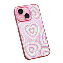 【BUY 4 ONLY PAY FOR 2】Pink Cute Case for iPhone with Unique Graphic Design, Hard Back + Soft Frame Protective Case - Heart