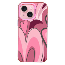 【BUY 4 ONLY PAY FOR 2】Pink Cute Case for iPhone with Unique Graphic Design, Hard Back + Soft Frame Protective Case - Heart