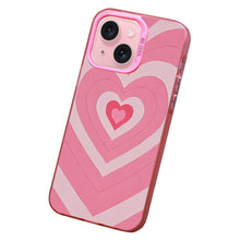 【BUY 4 ONLY PAY FOR 2】Pink Cute Case for iPhone with Unique Graphic Design, Hard Back + Soft Frame Protective Case - Pink Heart