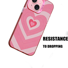 【BUY 4 ONLY PAY FOR 2】Pink Cute Case for iPhone with Unique Graphic Design, Hard Back + Soft Frame Protective Case - Pink Heart