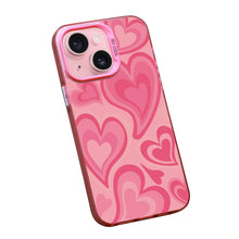 【BUY 4 ONLY PAY FOR 2】Pink Cute Case for iPhone with Unique Graphic Design, Hard Back + Soft Frame Protective Case - Heart