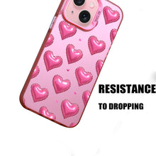 【BUY 4 ONLY PAY FOR 2】Pink Cute Case for iPhone with Unique Graphic Design, Hard Back + Soft Frame Protective Case - Pink Hearts