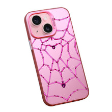 【BUY 4 ONLY PAY FOR 2】Pink Cute Case for iPhone with Unique Graphic Design, Hard Back + Soft Frame Protective Case - Spider Heart