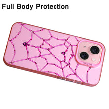 【BUY 4 ONLY PAY FOR 2】Pink Cute Case for iPhone with Unique Graphic Design, Hard Back + Soft Frame Protective Case - Spider Heart