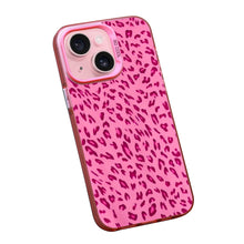 【BUY 4 ONLY PAY FOR 2】Pink Cute Case for iPhone with Unique Graphic Design, Hard Back + Soft Frame Protective Case - Leopard