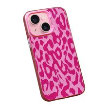 【BUY 4 ONLY PAY FOR 2】Pink Cute Case for iPhone with Unique Graphic Design, Hard Back + Soft Frame Protective Case - Leopard