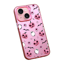 【BUY 4 ONLY PAY FOR 2】Pink Cute Case for iPhone with Unique Graphic Design, Hard Back + Soft Frame Protective Case - Halloween Pumpkin