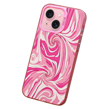 【BUY 4 ONLY PAY FOR 2】Pink Cute Case for iPhone with Unique Graphic Design, Hard Back + Soft Frame Protective Case - Swirl