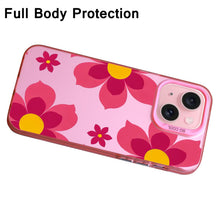 【BUY 4 ONLY PAY FOR 2】Pink Cute Case for iPhone with Unique Graphic Design, Hard Back + Soft Frame Protective Case - Retro Floral