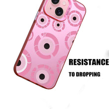 【BUY 4 ONLY PAY FOR 2】Pink Cute Case for iPhone with Unique Graphic Design, Hard Back + Soft Frame Protective Case - Trippy Evil Eyes