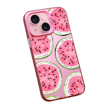 【BUY 4 ONLY PAY FOR 2】Pink Cute Case for iPhone with Unique Graphic Design, Hard Back + Soft Frame Protective Case - Watermelon