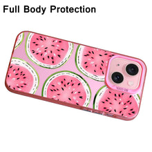 【BUY 4 ONLY PAY FOR 2】Pink Cute Case for iPhone with Unique Graphic Design, Hard Back + Soft Frame Protective Case - Watermelon