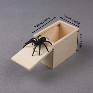 The Original Spider Prank Box- Funny Wooden Box Toy Prank, Hilarious Christmas Money Gift Box Surprise Toy and Gag Gift Practical Joke Bromas Kit