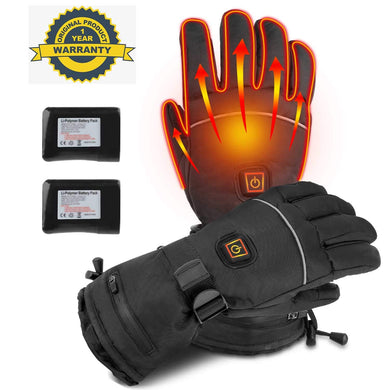Heated Gloves 3.7V 3500 Mah Rechargeable Battery Electric Heated Gloves Washable Temperature Adjustable for Outdoor Riding Fishing Skiing Hiking Camping