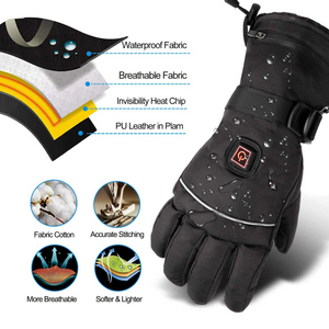 Heated Gloves 3.7V 3500 Mah Rechargeable Battery Electric Heated Gloves Washable Temperature Adjustable for Outdoor Riding Fishing Skiing Hiking Camping