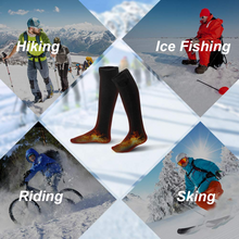 Heated Socks, Electric Socks 3.7V Rechargeable Battery Heating Socks Men Women Cotton Winter Thermal Sock for Ski Sleeping Hunting Fishing Riding