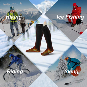 Heated Socks, Electric Socks 3.7V Rechargeable Battery Heating Socks Men Women Cotton Winter Thermal Sock for Ski Sleeping Hunting Fishing Riding