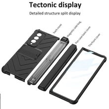 Magnetic All-included Slide Pen Case With Back Screen Glass Hinge Holder Phone Cover For Samsung Galaxy Z Fold 3 5G/Z Fold 4 /Z Fold 2 5G