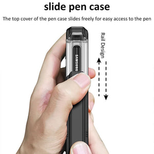 Magnetic All-included Slide Pen Case With Back Screen Glass Hinge Holder Phone Cover For Samsung Galaxy Z Fold 3 5G/Z Fold 4 /Z Fold 2 5G