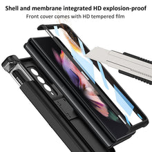 Magnetic All-included Slide Pen Case With Back Screen Glass Hinge Holder Phone Cover For Samsung Galaxy Z Fold 3 5G/Z Fold 4 /Z Fold 2 5G