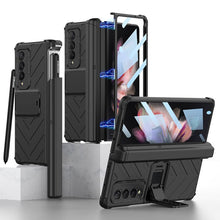 Magnetic All-included Slide Pen Case With Back Screen Glass Hinge Holder Phone Cover For Samsung Galaxy Z Fold 3 5G/Z Fold 4 /Z Fold 2 5G