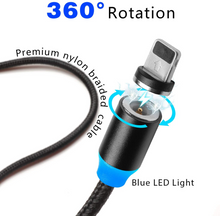 Magnetic Phone Charging Cable, 3 in 1 360°& 180°Rotation Magnetic Phone USB Cable (1 Pack 3.3 ft, 1 Pack 6.6 ft)