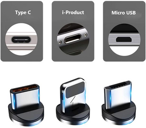 Magnetic Phone Charging Cable, 3 in 1 360°& 180°Rotation Magnetic Phone USB Cable (1 Pack 3.3 ft, 1 Pack 6.6 ft)