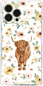 Compatible with iPhone 13/ Pro /Pro Max Sunflower Square Case,Sunflower Floral Flower Print Botanical Illustration Design for iPhone Case Women Girls,Soft TPU Graphic Protective Case for iPhone 13 Pro Max