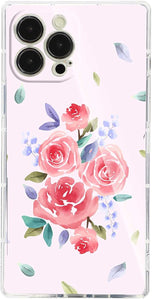 Compatible with iPhone 13/ Pro /Pro Max Sunflower Square Case,Sunflower Floral Flower Print Botanical Illustration Design for iPhone Case Women Girls,Soft TPU Graphic Protective Case for iPhone 13 Pro Max