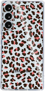 Compatible with Samsung Galaxy S22/plus/ultra Leopard Square Case, Clear Neon Leopard Print Luxury Girly Retro Cheetah Design for Samsung Case Girls Women, Soft TPU Graphic Protective Case for Samsung
