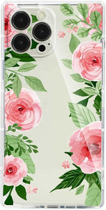 Compatible with iPhone 13/ Pro /Pro Max Sunflower Square Case,Sunflower Floral Flower Print Botanical Illustration Design for iPhone Case Women Girls,Soft TPU Graphic Protective Case for iPhone 13 Pro Max