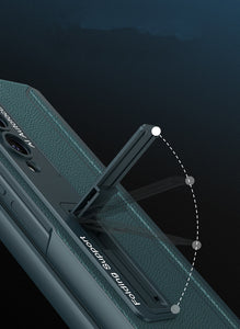 Magnetic All-included Slide Pen Case With Back Screen Glass Hinge Holder Phone Cover For Samsung Galaxy Z Fold 3 5G/Z Fold 4 5G